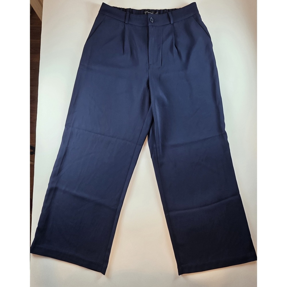NY&C New York & Company Relaxed Dress Pants Medium Wide Leg Trousers Work Career